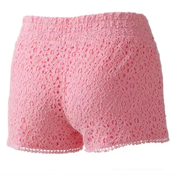 Tinseltown MD Pink Lace Shortie Shorts - Juniors - Picture 7 of 7